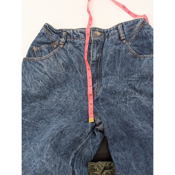 Weathered Blues Vintage Acid Wash Denim High Rise 80s Mom Jeans Size 7-8 26"x29" - Picture 5 of 7
